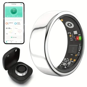 Smart Health Tracking Ring – Heart Rate, Sleep & Fitness Monitor | IP68 Waterproof Smart Ring for Men & Women