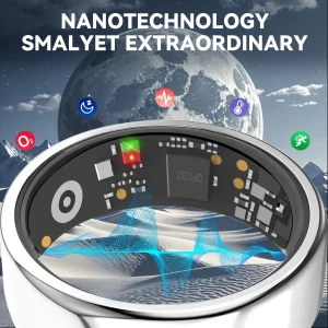 Smart Health Tracking Ring – Heart Rate, Blood Oxygen & Sleep Monitor, IP68 & 3ATM Waterproof, Multi-Sport Smart Ring