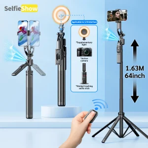 C17 AI Tracking Selfie Stick Tripod — 360° Auto-Rotation